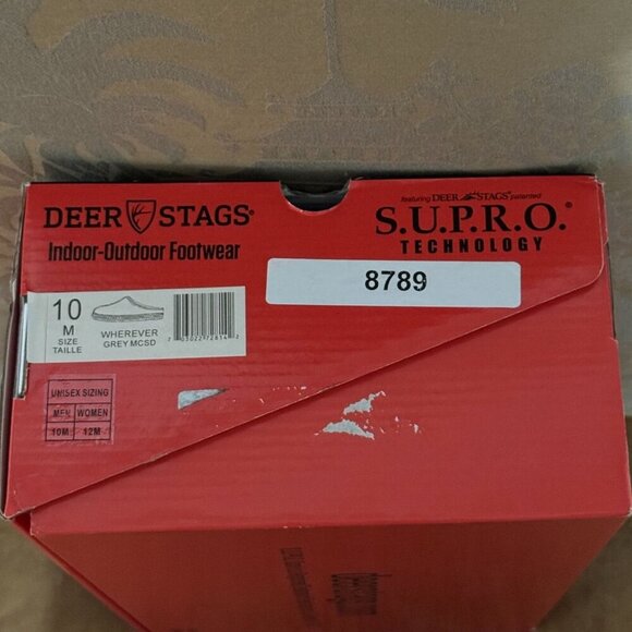 Deer Stags Wherever Slippers Men’s 10M Gray Indoor Outdoor S.U.P.R.O. Comfort - Picture 11 of 13